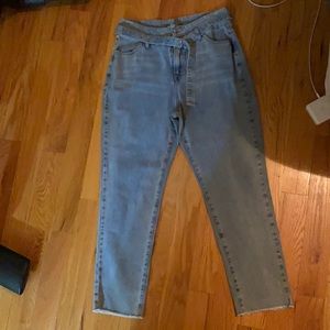 Urban bliss high rise mom jeans with belt